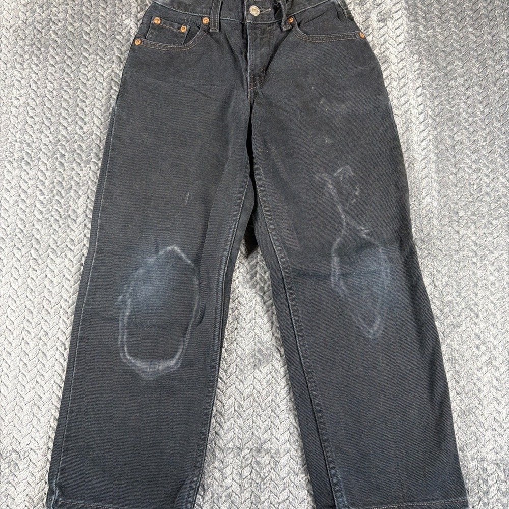 Levi's 550 Jeans Womens 9 Faded Black Denim Relaxed Fit Tapered Leg